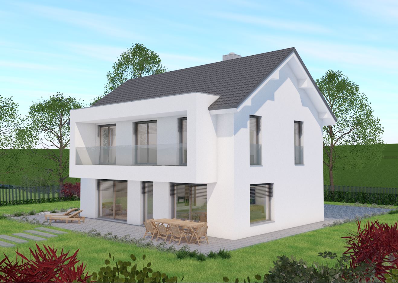 Fasada tipske hiše S121 Androjna Arprojekt