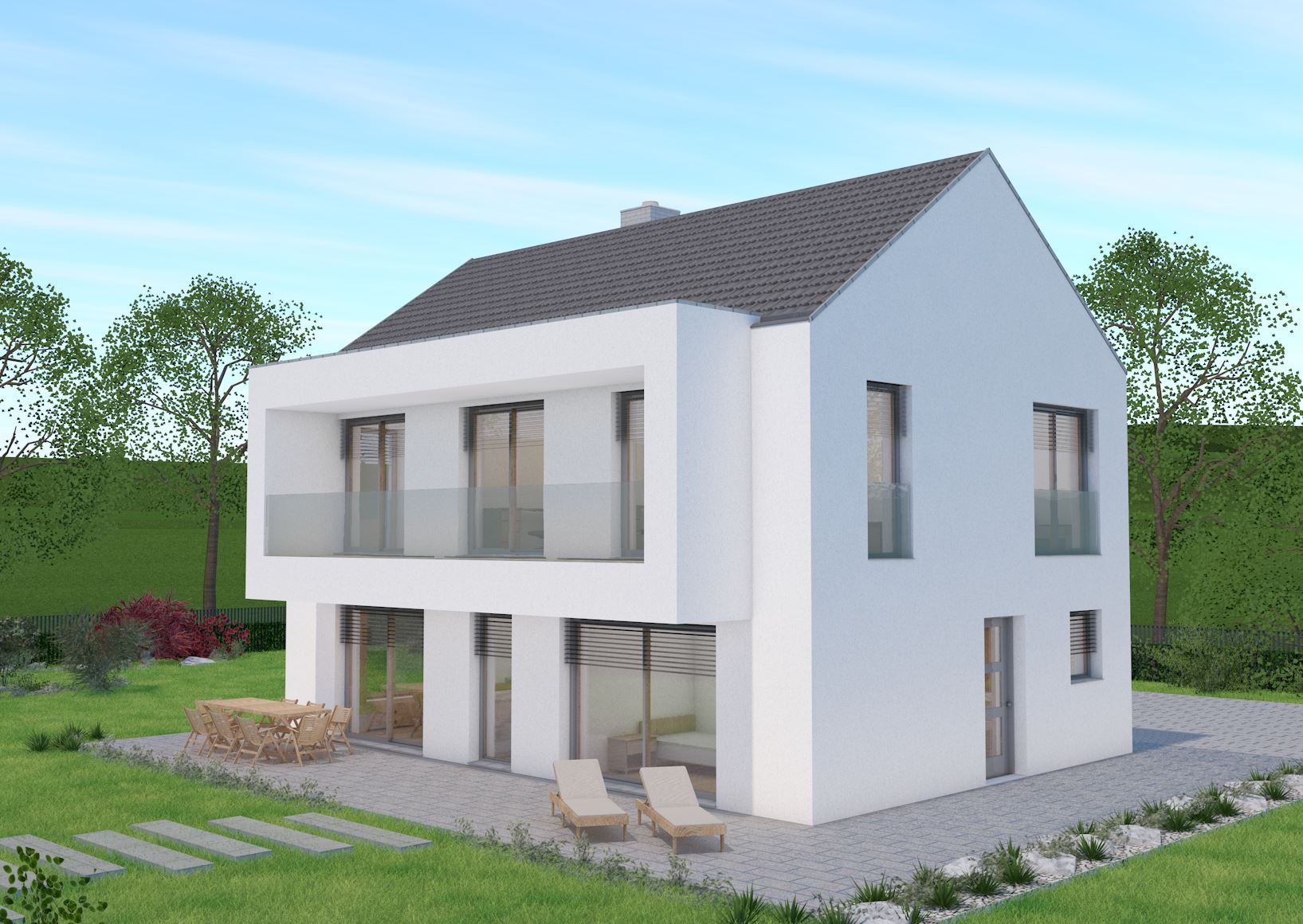 Fasada tipske hiše S124 Androjna Arprojekt