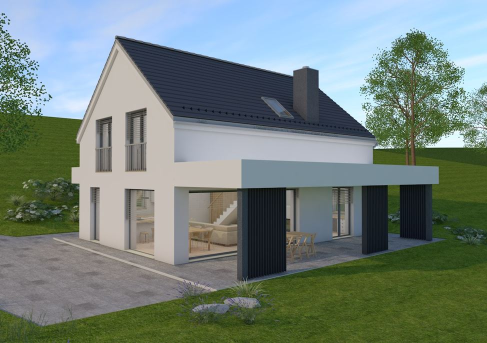 Fasada tipske hiše S135 Androjna Arprojekt