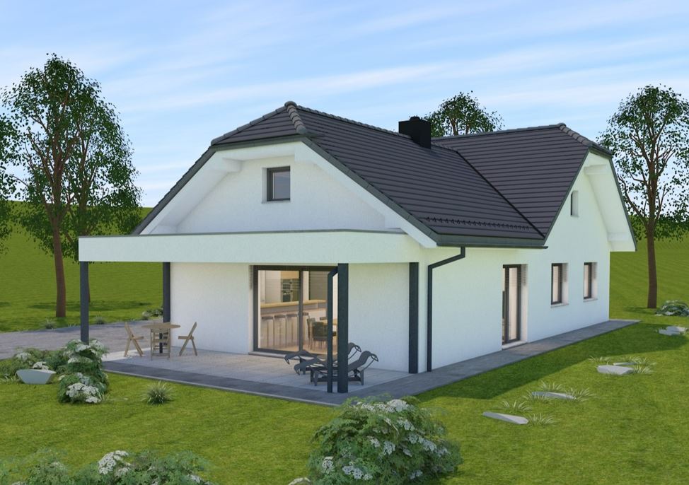 Fasada tipske hiše S90 Androjna Arprojekt